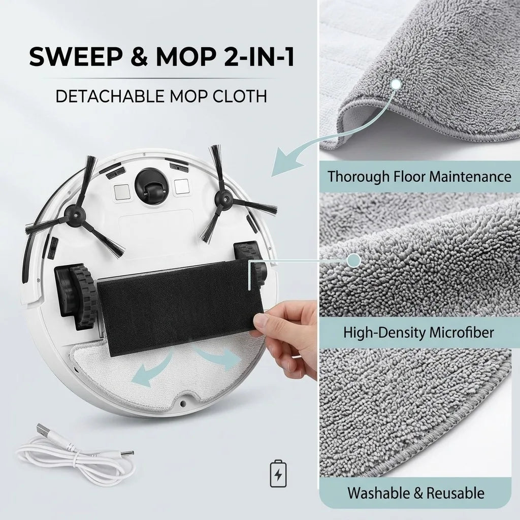 Ultra-Slim Robot Vacuum Cleaner | 4.5cm Smart Home Vacuum