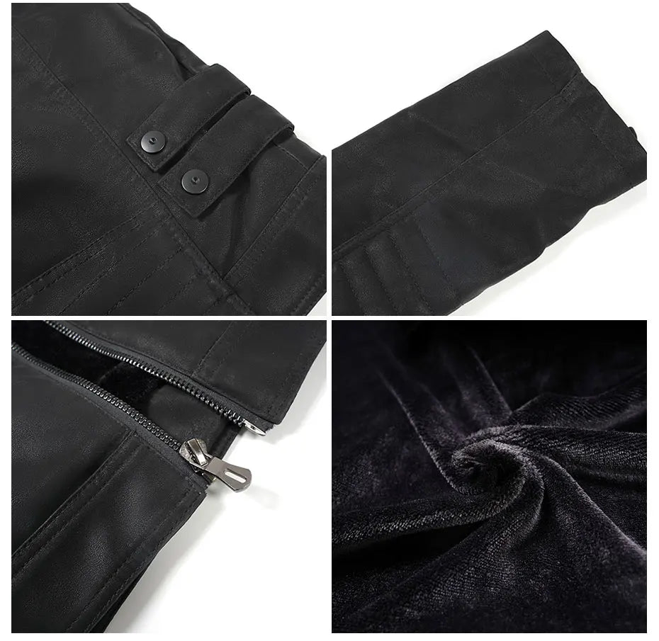 Men’s Retro Leather Moto Jacket