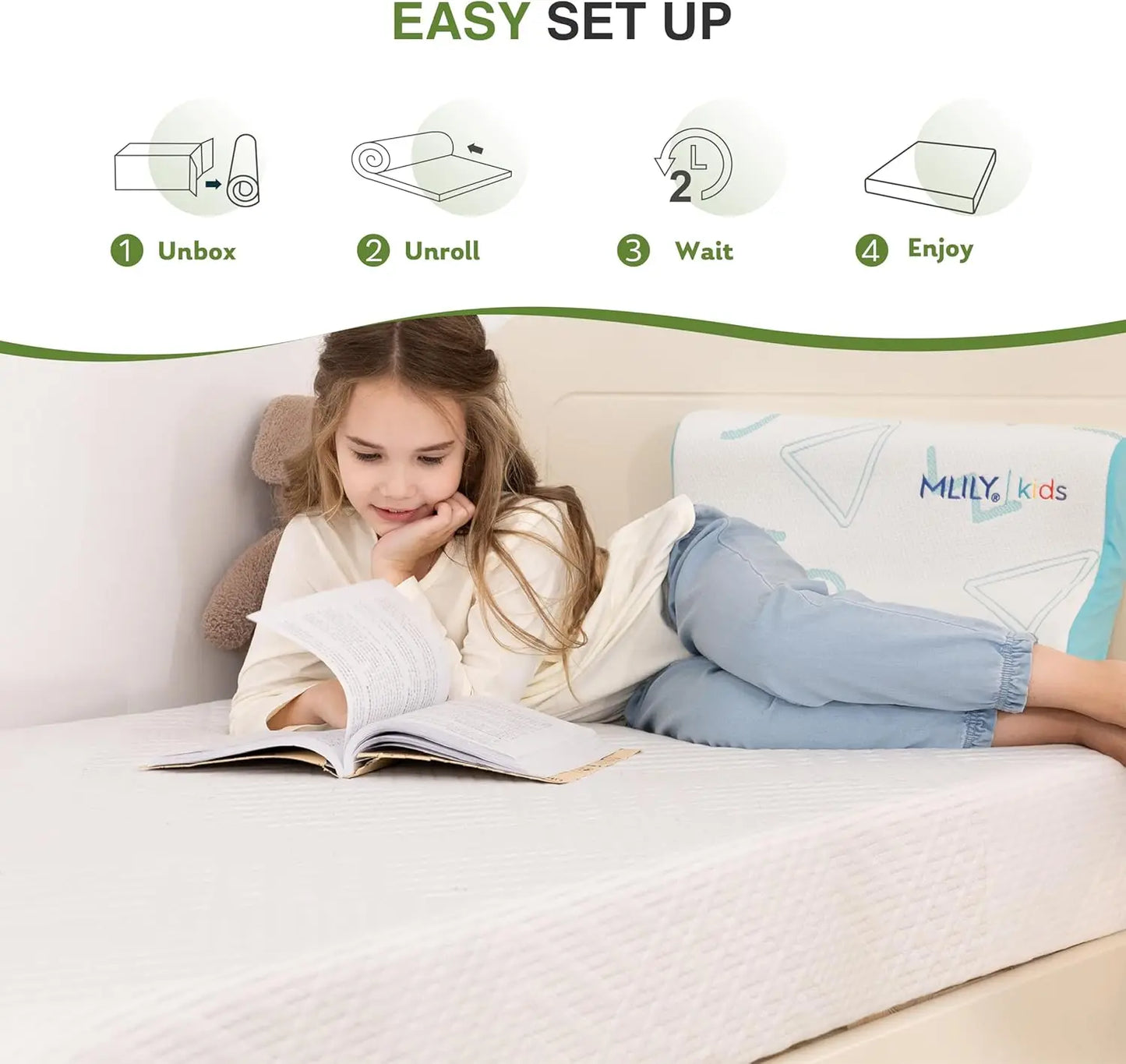 Twin Mattress in a Box 6 inch Mattresses for Kids Bed Single Size Daybed Individual Bunk Memory Foam Medium Firm