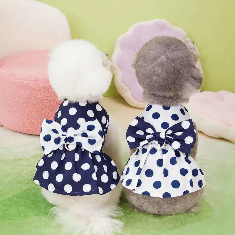 Luxury Plaid Summer Pet Dress for Small Dogs & Cats