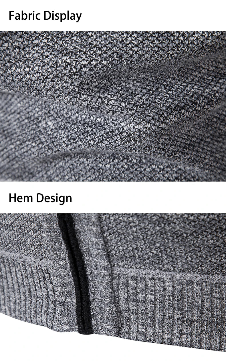 Men’s Stand Collar Knitted Sweater Vest Jacket