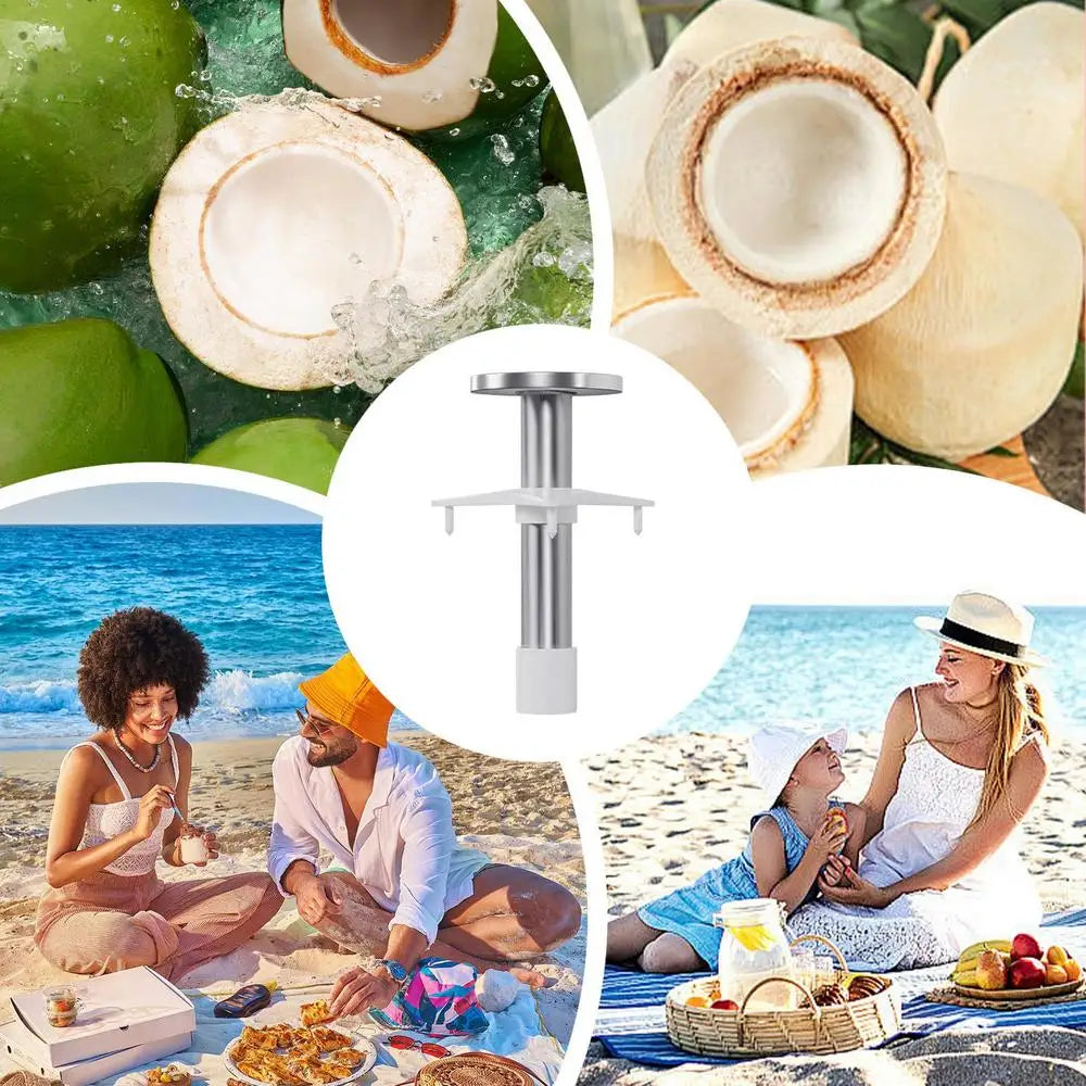 Open coconuts the easy way, no mess, no struggle.