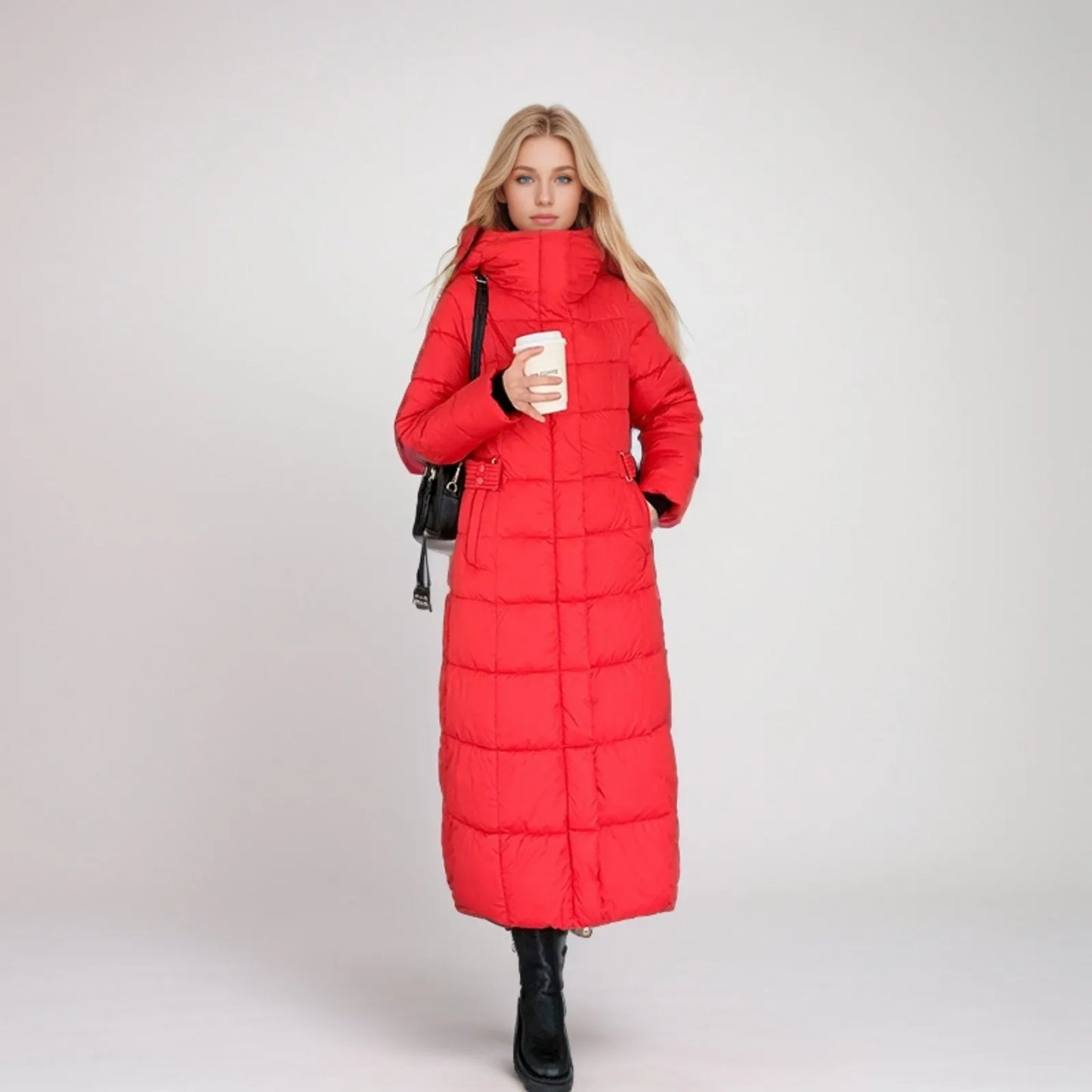 Black Winter Coat For Women Korean Oversized Hooded Parka