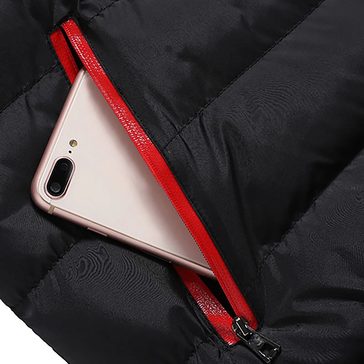 Men’s Thickened Winter Puffer Jacket Lightweight Warm Cotton Coat