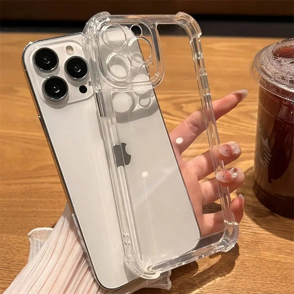 Soft Transparent TPU Protective Phone Case.Shockproof Clear Cover