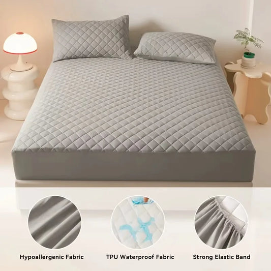 3D Air Fabric Waterproof Mattress Protector. Soft Breathable Mattress Cover