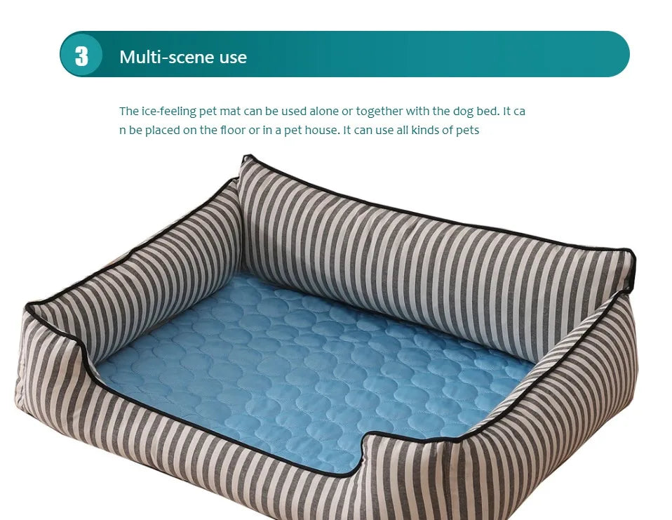 Extra Large Cooling Gel Pet Mat for Dogs & Cats.Reusable Summer Cooling Pad