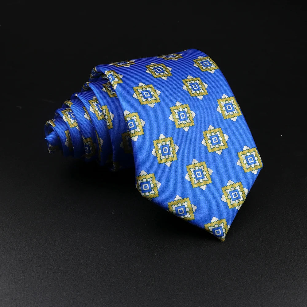 51 Styles Men's Silk Ties Jacquard Striped Plaid Floral Necktie Accessories Daily Wear Shirt Suit Cravat Wedding Party Gift
