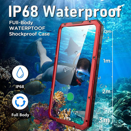 IP68 Waterproof Heavy Duty Metal Phone Case for Samsung Galaxy S24 S23 S22 Ultra Plus