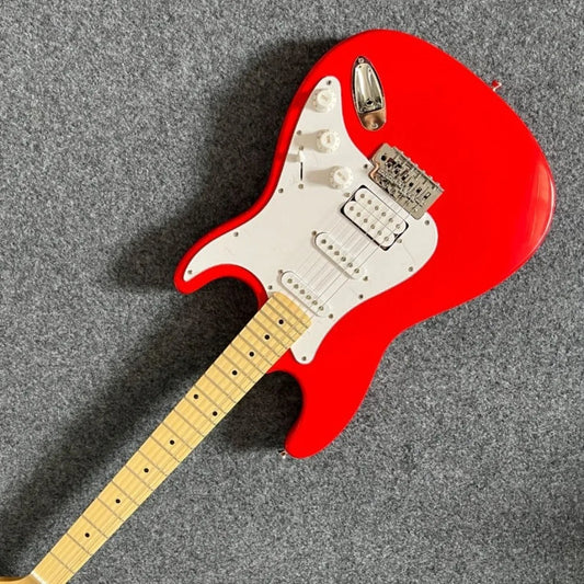Gloss Red 6-String Electric Guitar with HSS Pickups