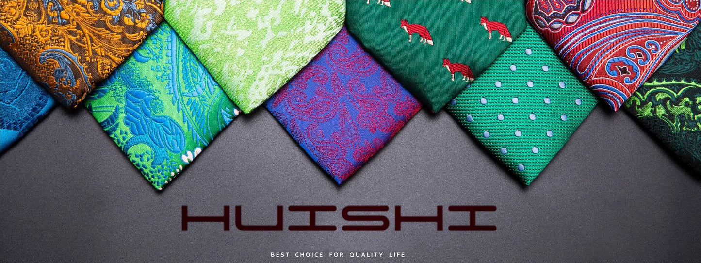 Luxury 100% Silk Paisley Floral Men’s Necktie Set | Business Tie with Matching Pocket Square & Formal Accessories