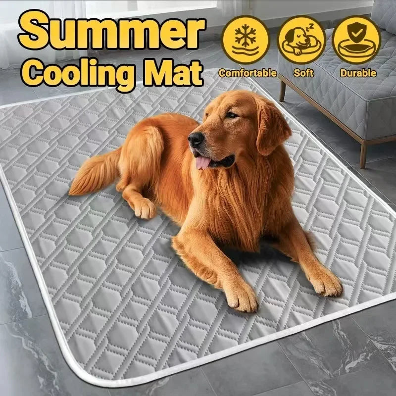 Premium Summer Cooling Pet Mat for Dogs & Cats – Breathable, Washable, Non-Slip Cooling Pad  Description