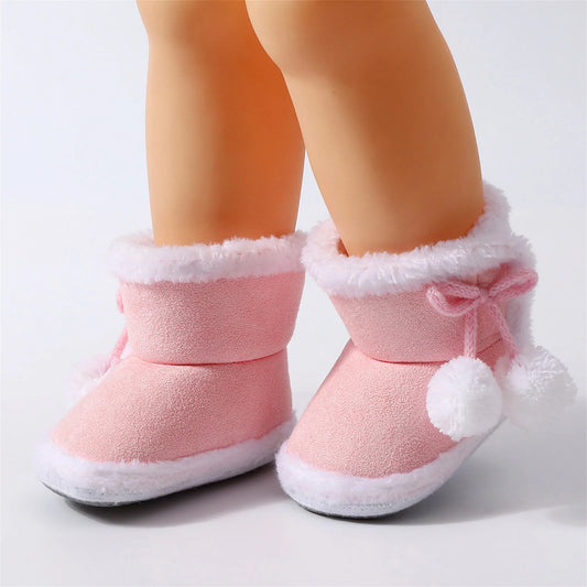 Infant Snow Boots Cozy Soft Sole Anti-Slip Winter Shoes for Baby Girls and Boys First Walker Toddler Shoes