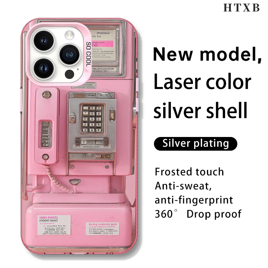 Pink Secret Realm Telephone Phone Case For iPhone Samsung