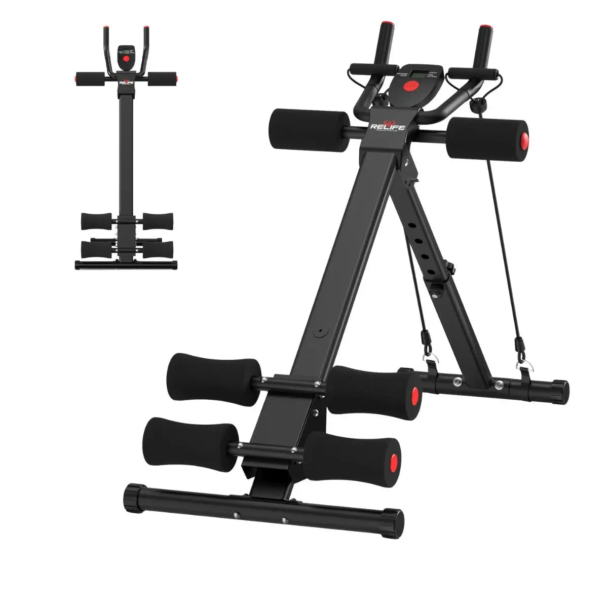 Foldable Core Abdominal Trainer with Adjustable Resistance for Home Gym Workouts