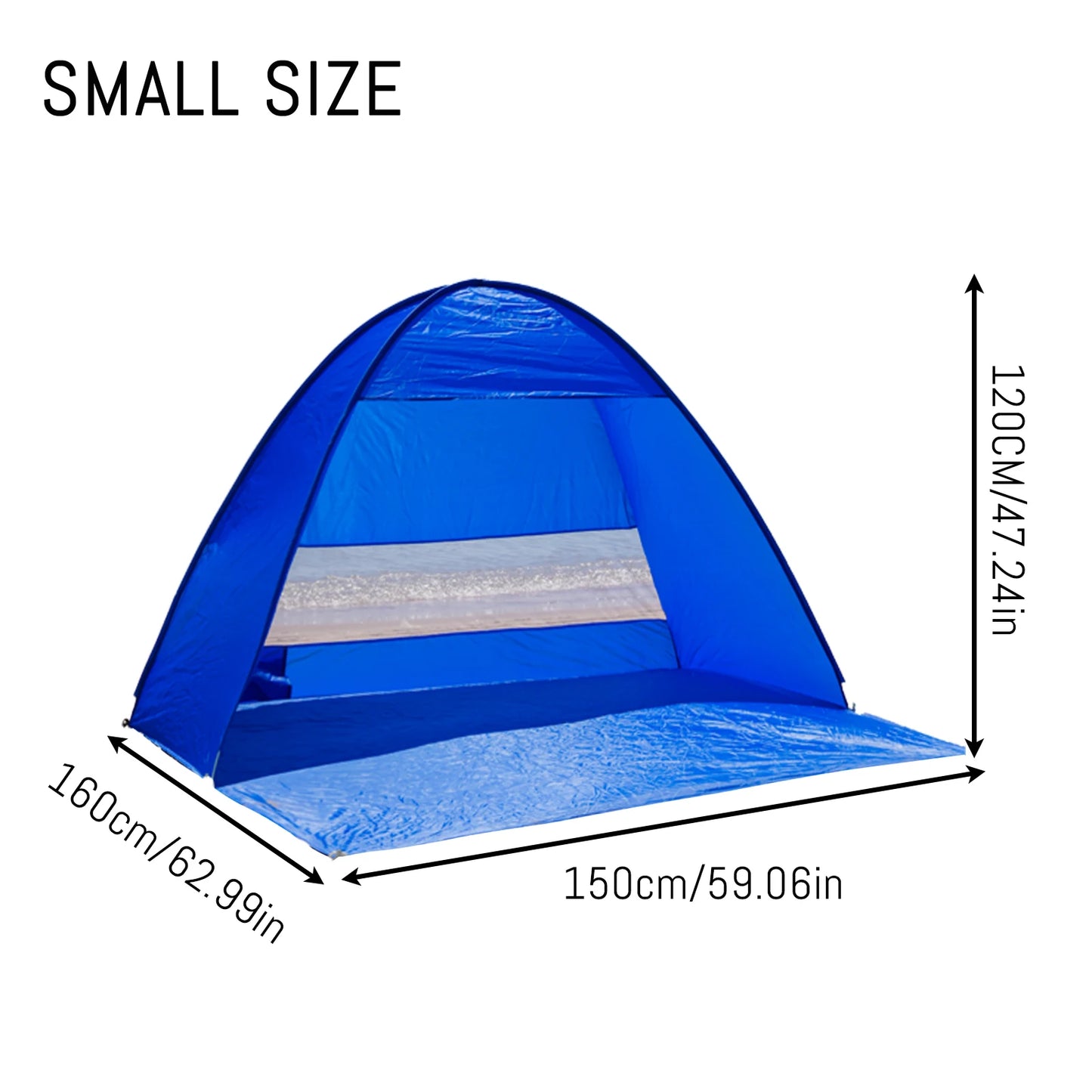 Portable Pop-Up Beach Tent – Lightweight Sun Shelter with Carrying Bag