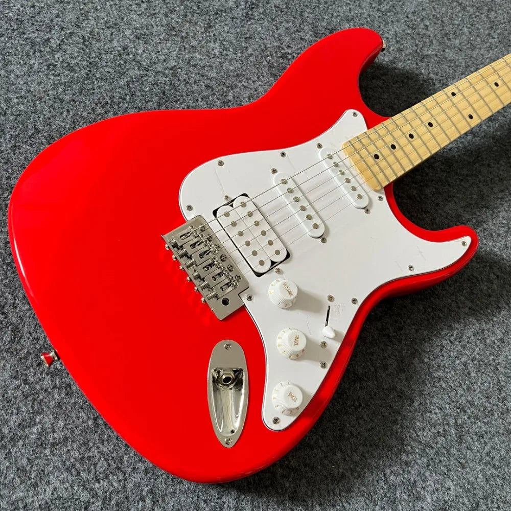Gloss Red 6-String Electric Guitar with HSS Pickups
