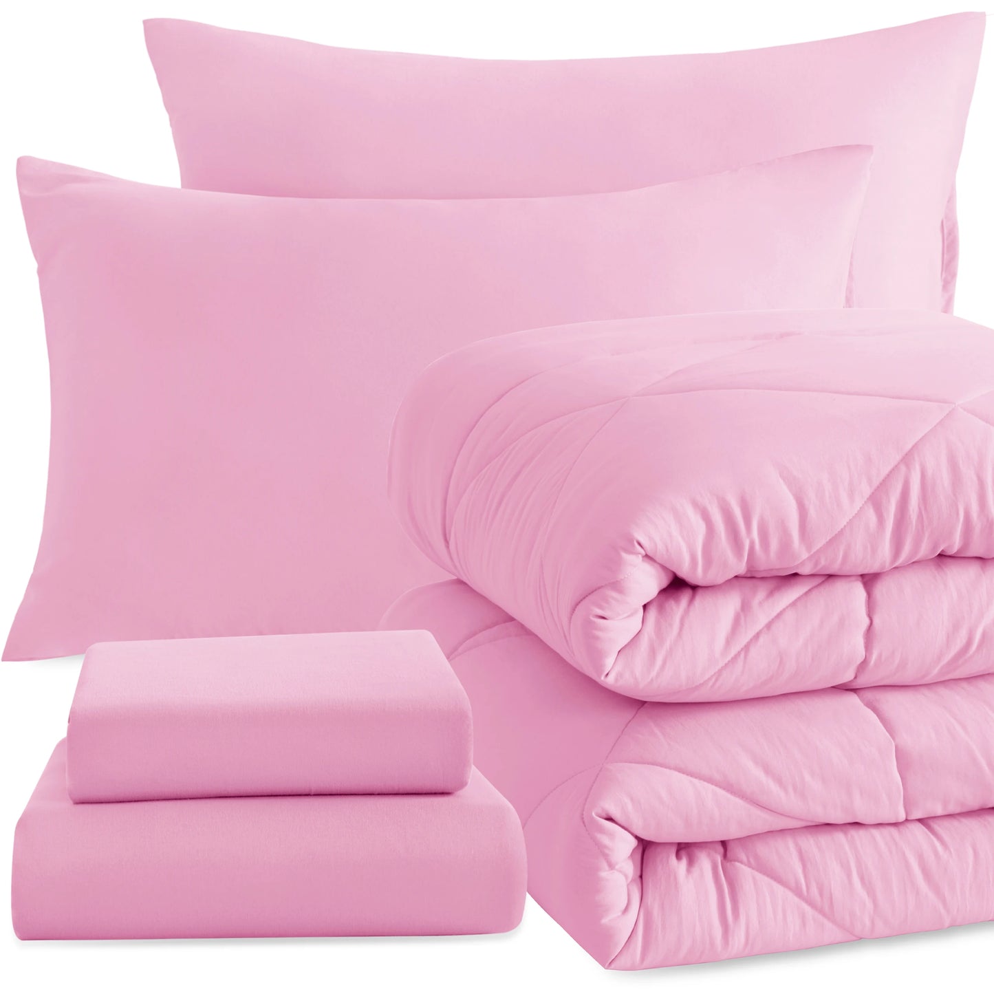 Ntbay 5 Piece Bedding Comforter Set,Breathable Bed in a Bag, Includes Comforter, Fitted Sheet, Top Sheet and Pillowcases