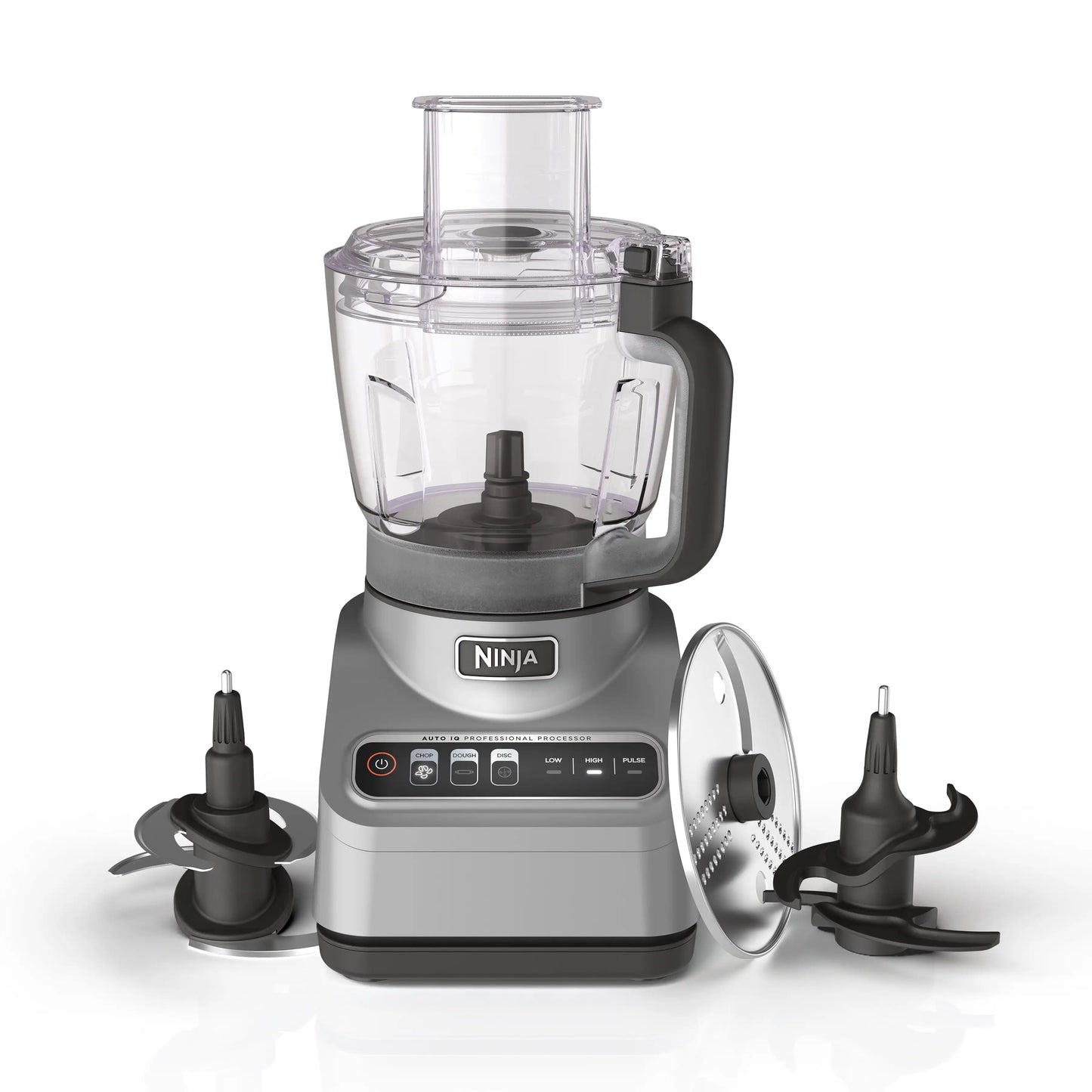 Ninja Professional Food Processor, 850 Watts, 9-Cup Capacity, Auto-iQ Preset Programs, Silver