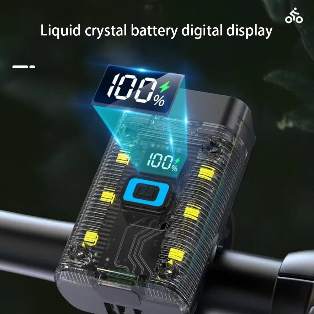 LED Bicycle Front Light Bike Light IPX4 Waterproof Bicycle Headlight Rechargeable 360 Degree Rotating for Night Riding