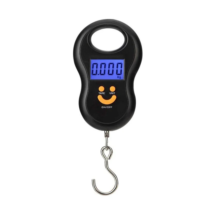 Multifunction Digital Scale 50 kg – Rechargeable Or Battery-Powered Hanging Scale with Tare Function, Ideal for Travel and Angl