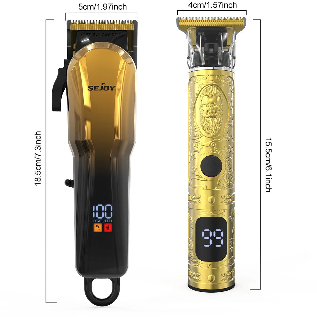 Rechargeable Hair Clippers Kit for Men,Professional Clippers and Trimmers Set,Cordless Hair Beard Trimmer, Barber Clippers,Gift