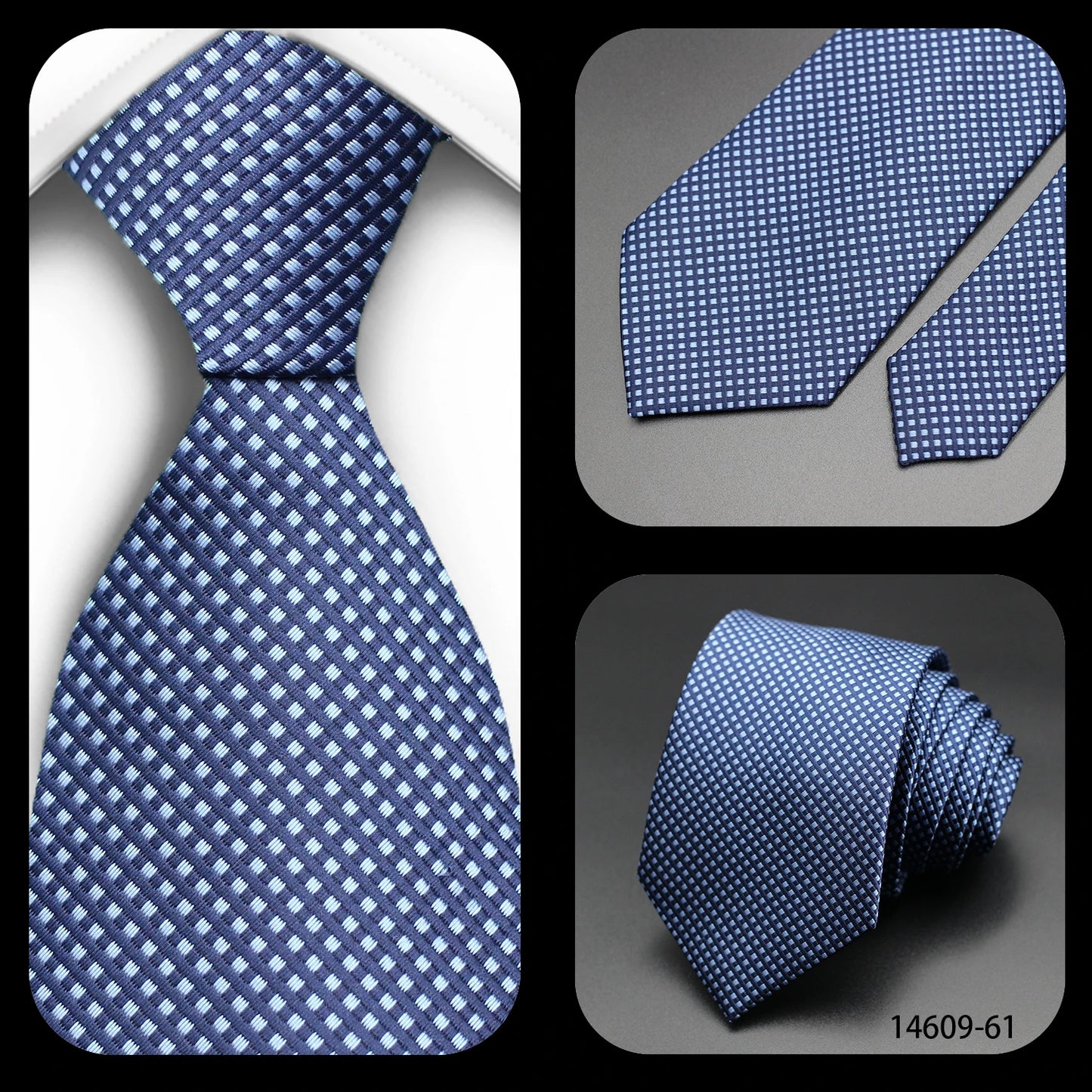 Men’s Classic 7cm Polka Dot Necktie. Luxury Business, Wedding & Formal Dress Tie