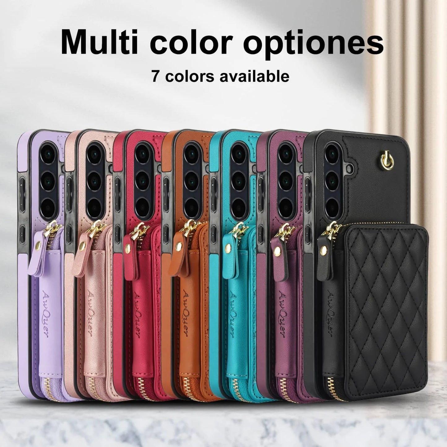 Luxury Crossbody Wallet Phone Case for Samsung Galaxy &nbsp;Card Holder, Strap, Shockproof Protection