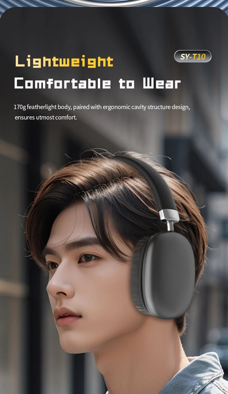 Wireless Over Ear Bluetooth Headphones with Microphone  HiFi Stereo Sound & All-Day Comfort