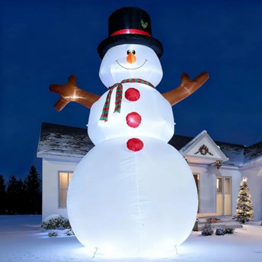 14FT Giant Inflatable Snowman .Outdoor Christmas Yard Decoration with LED Lights