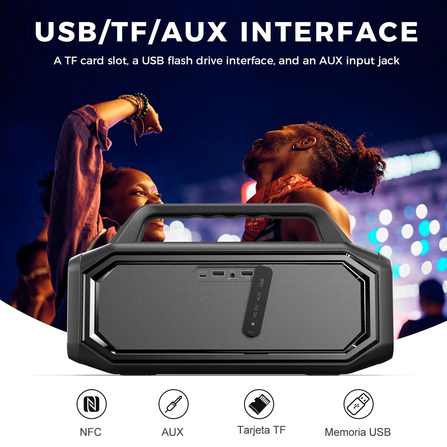 W-KING Portable Bluetooth Speaker.Waterproof Wireless Outdoor Speaker with Deep Bass & Power Bank