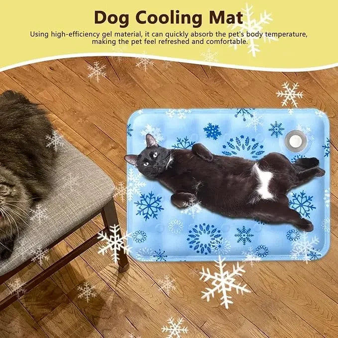 Self Activated Ice Gel Cooling Mat for Dogs & Cats.Reusable Washable Summer Pet Cooling Pad
