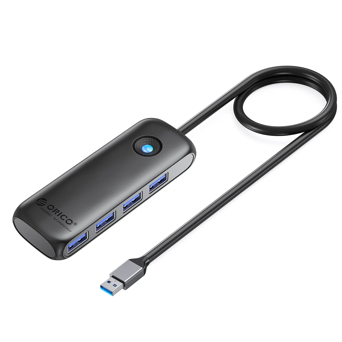 Transparent USB Hub Docking Station with High-Speed Data Transfer & Multi-Port Expansion  Description