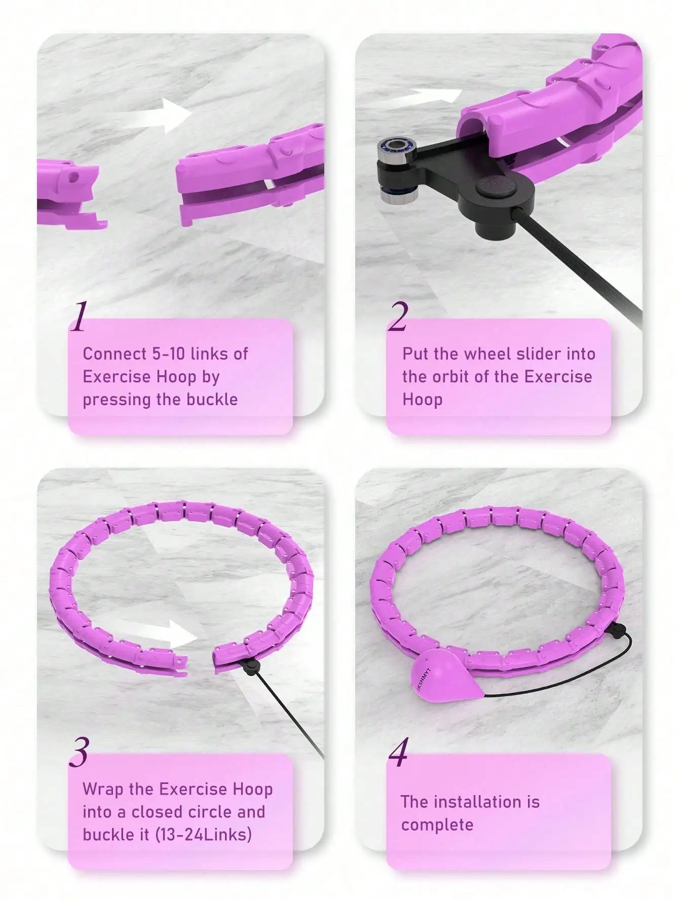 Smart Weighted Fitness Hula Hoop. Adjustable Waist Training Exercise Hoop with Detachable Links