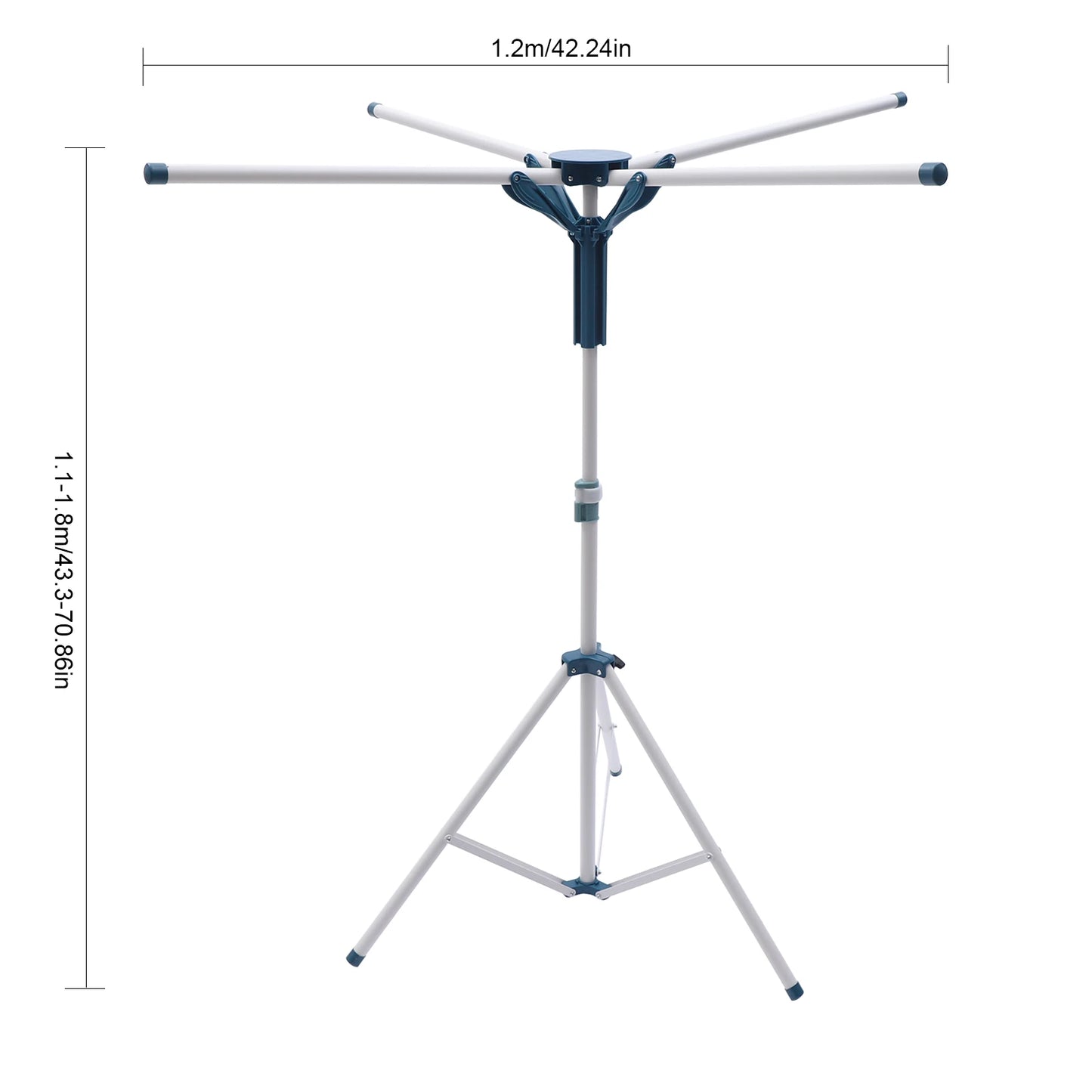 Foldable Tripod Clothes Drying Rack . Freestanding Portable Metal Laundry Drying Stand for Indoor & Outdoor Use