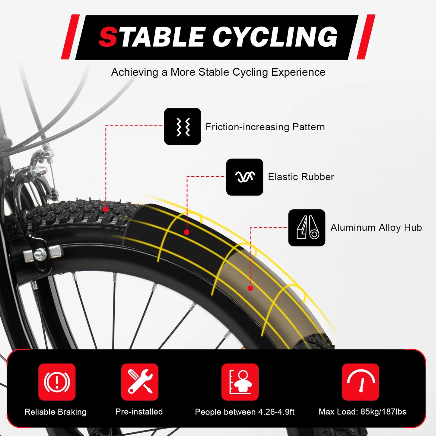 20-Inch 7-Speed Mountain Bike . Kids Bicycle with Adjustable Seat, Front Suspension & Dual Disc Brakes