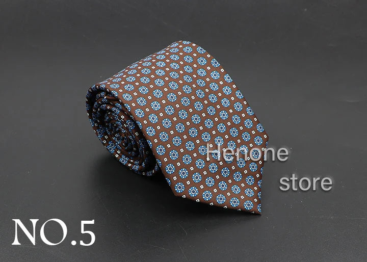 Luxury Floral & Paisley Men’s Silk Necktie .Wedding & Business Tie