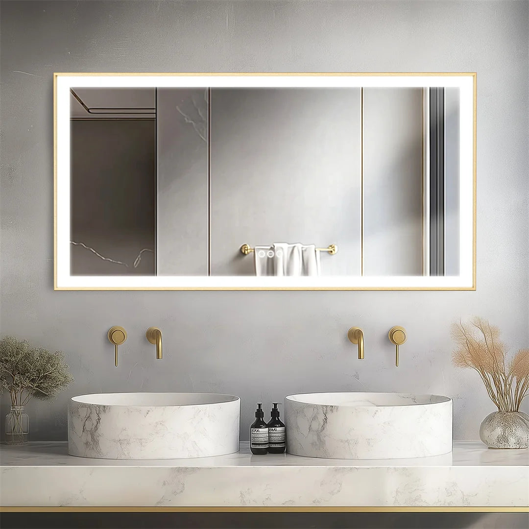 Luvodi Large Gold Framed Fogless Smart Dressing Mirror