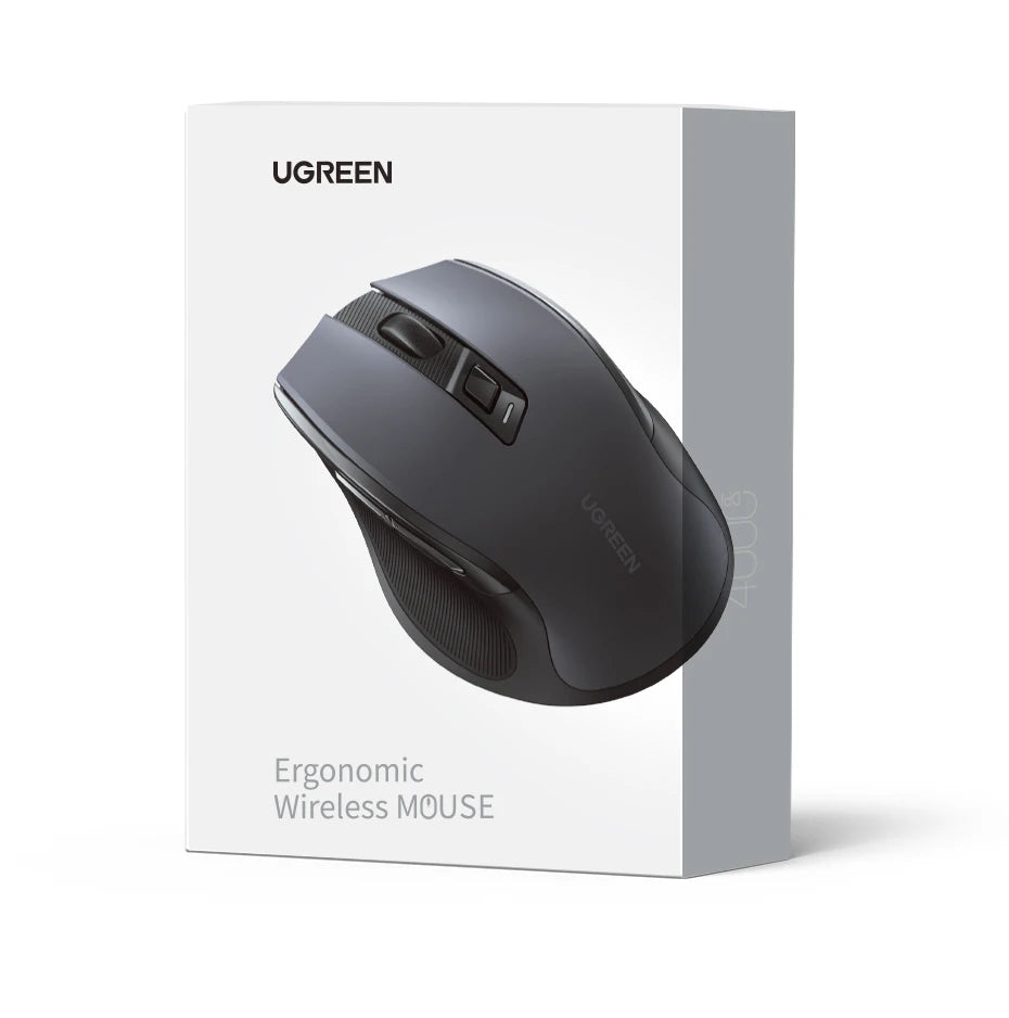 UGREEN Bluetooth Wireless Mouse – Ergonomic Silent Rechargeable Mouse for Laptop & PC