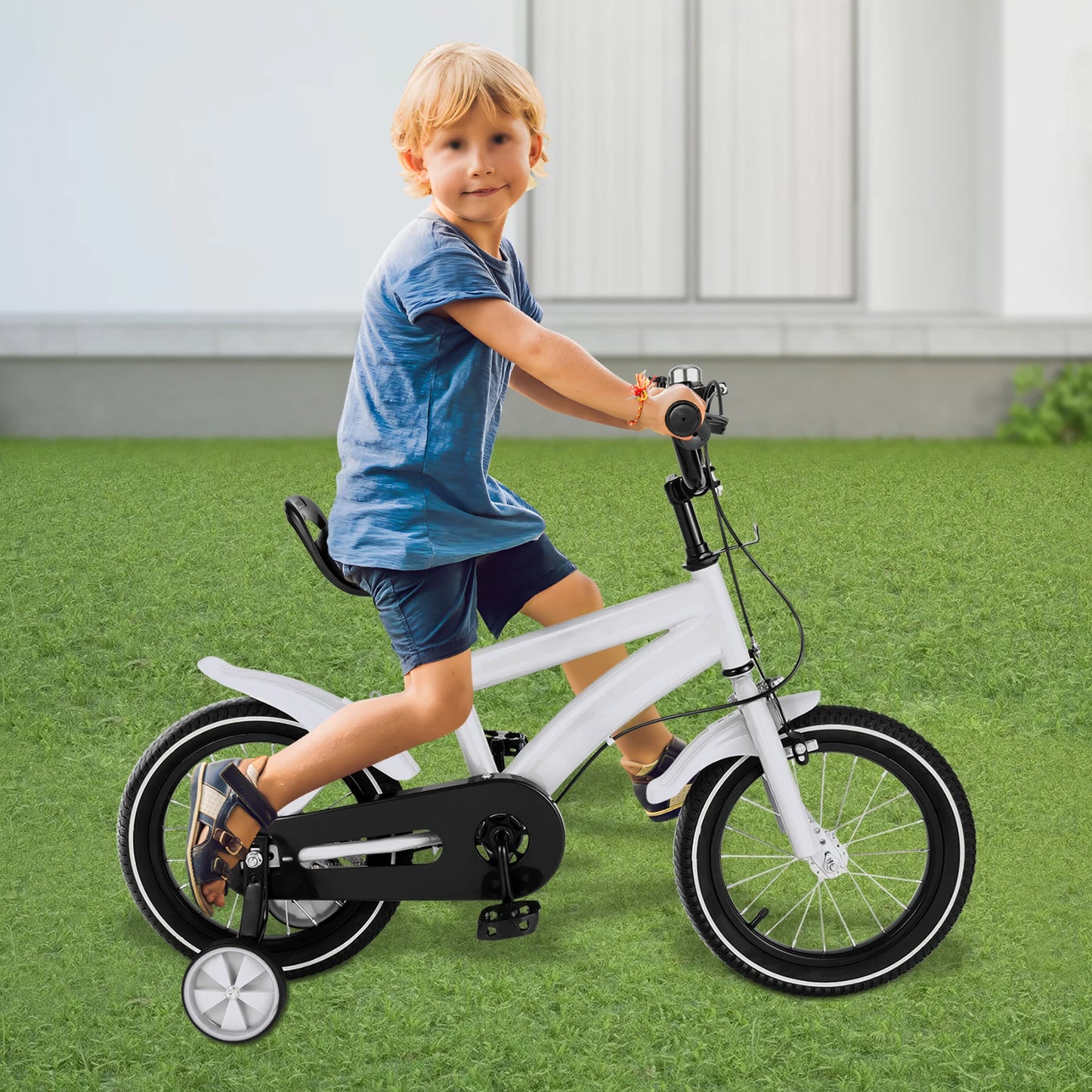 14 Inch Children’s Bicycle with Training Wheels .Kids Bike for Ages 2–5, Adjustable Seat & Handlebars, Boys & Girls