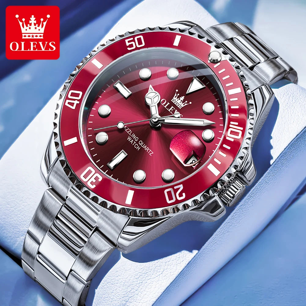 Men’s Luxury Quartz Sports Watch . Stainless Steel Diving-Style Design