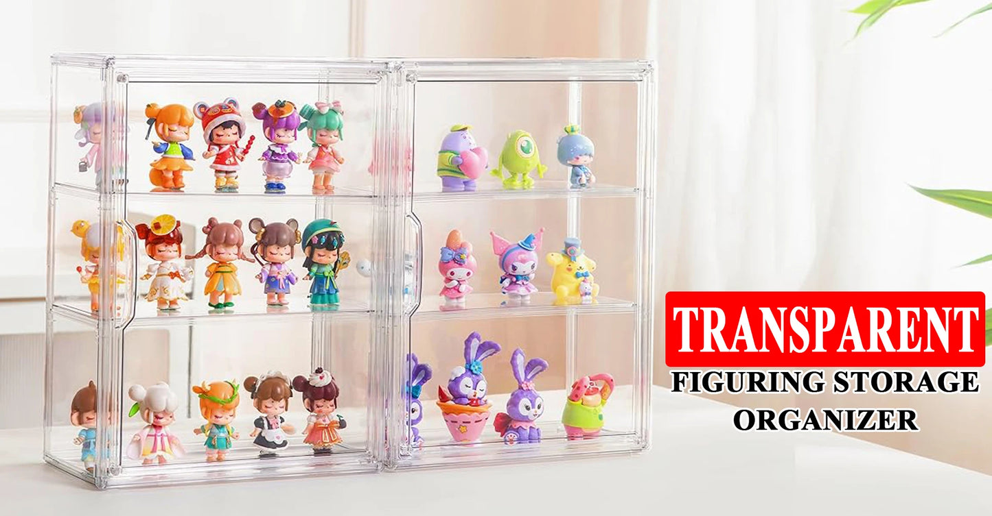 Blind Box Storage Display Box Transparent Doll Display Organizer Case For Figure Figurine Showcase Wall Mounted Collectibles Box