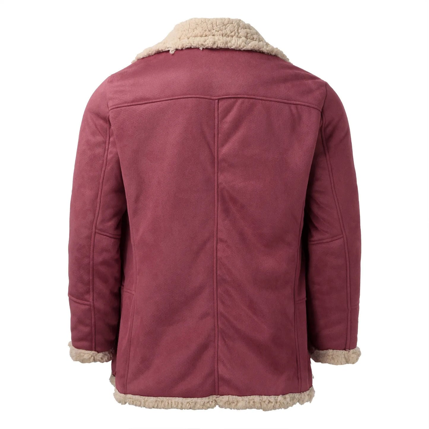 Men’s Plus Size Winter Faux Leather Jacket Warm Sherpa Lined Casual Coat