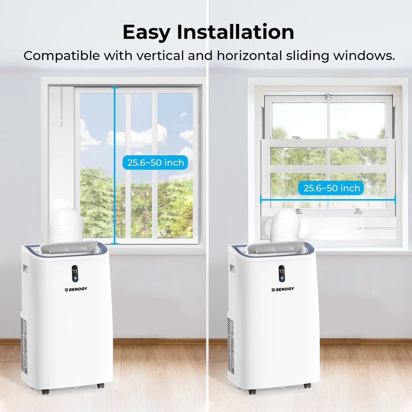 14,000 BTU Smart WiFi Portable Air Conditioner. Powerful Cooling for Home & Office