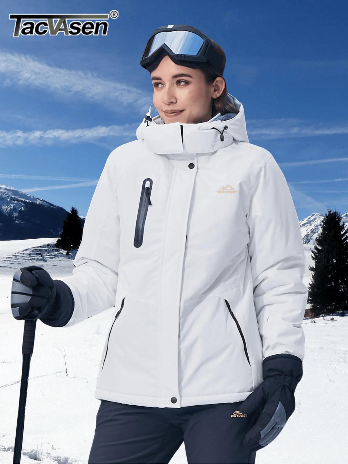 Women's Fleece Lined Hooded Winter Parka Jacket Warm Water-Resistant Coat