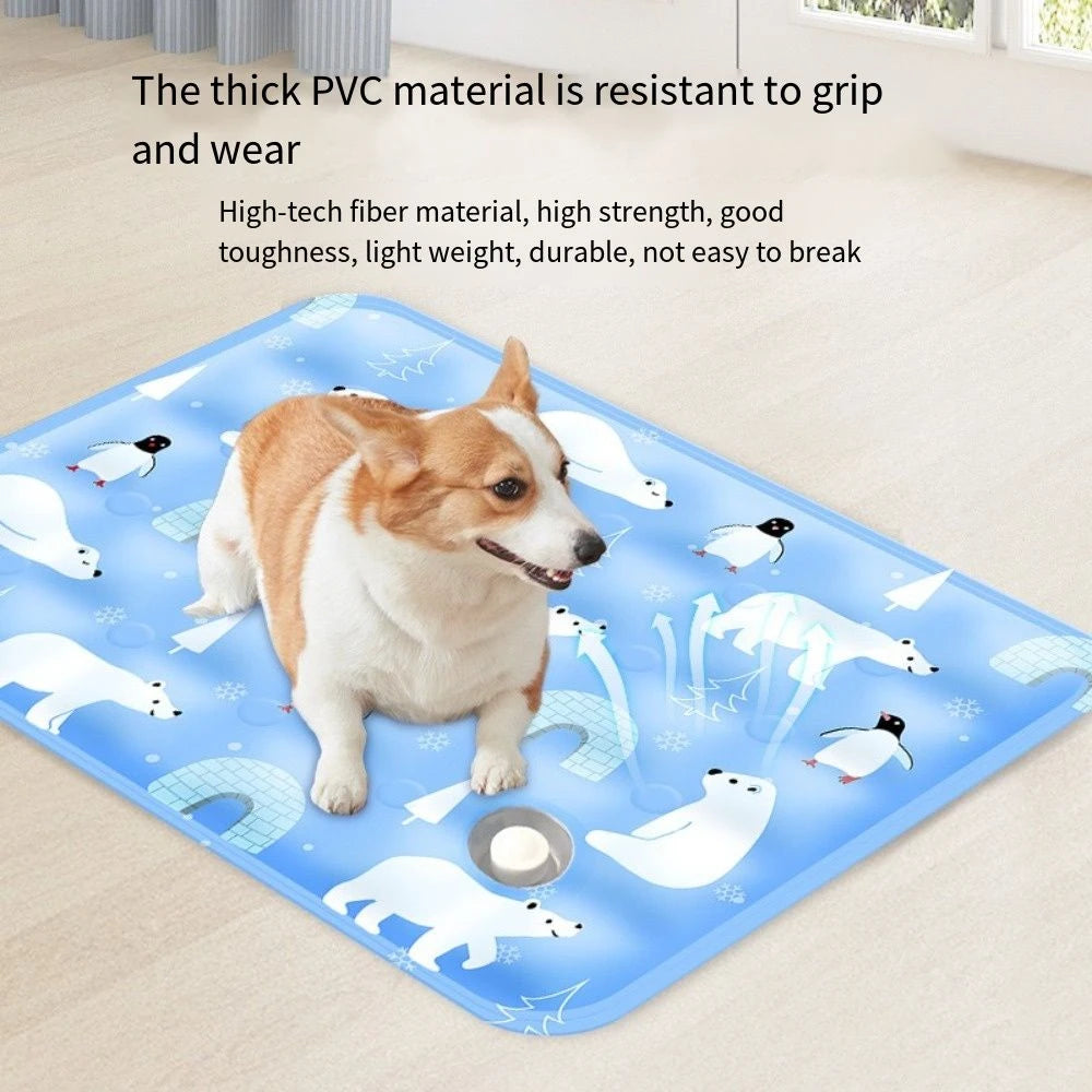 Self Activated Ice Gel Cooling Mat for Dogs & Cats.Reusable Washable Summer Pet Cooling Pad