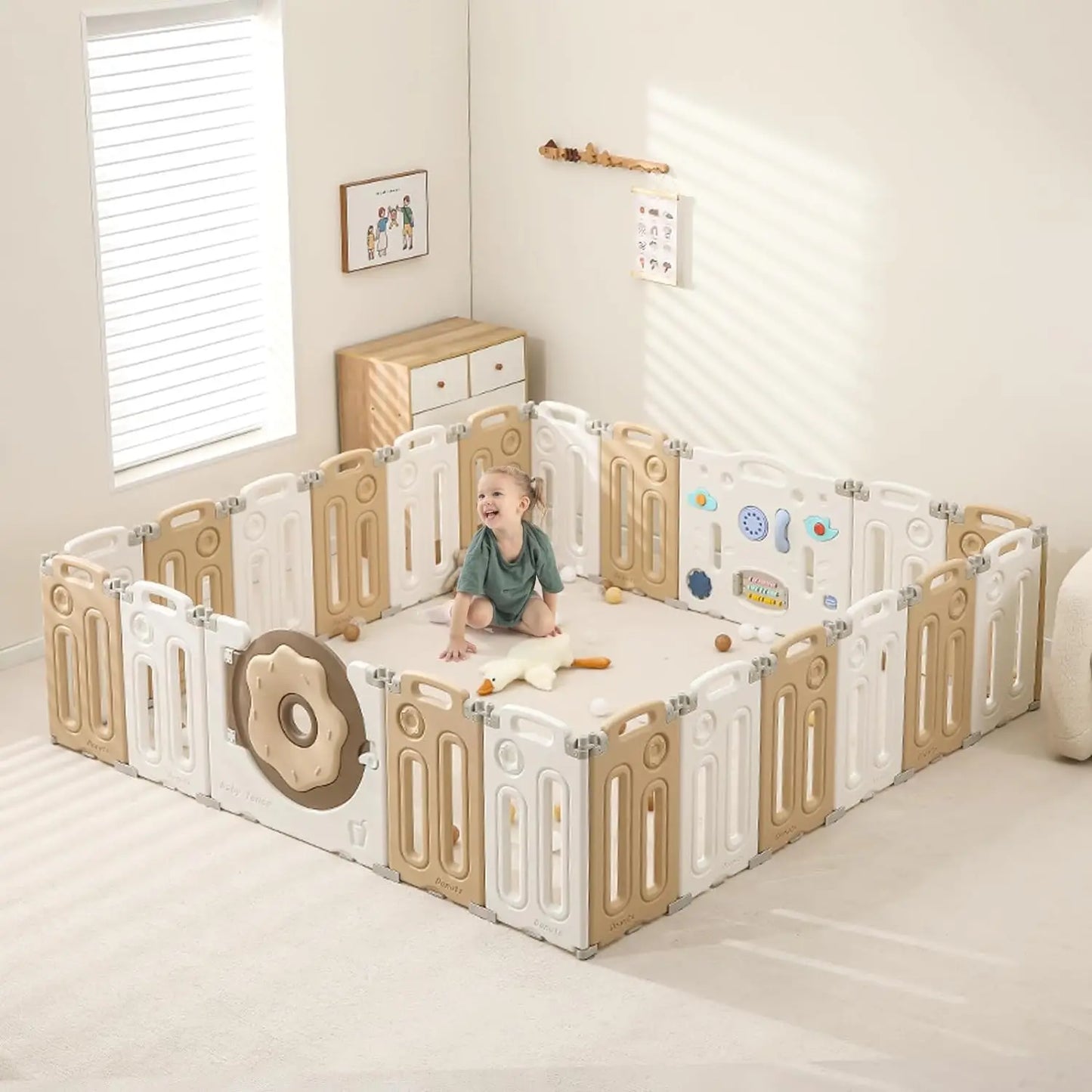 Foldable Baby Playpen With Safety Gate 14 18 22 Panels