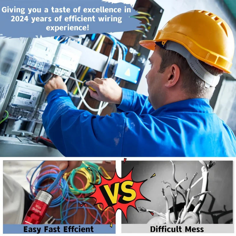 Wire Stripper Tool, 8 in 1 Drill Twister Tool, Drill Twister, Electrician's Tool Kit, Drill Quick Stripper