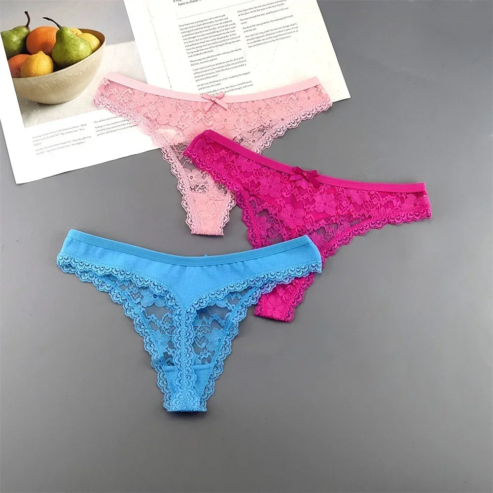 Soft Cotton Lace Thong Underwear for Everyday Comfort