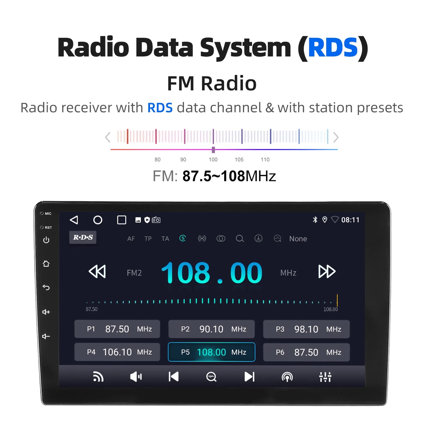 ESSGOO Android 14 Car Stereo  2 DIN Touchscreen with Wireless CarPlay, Android Auto, GPS Navigation & Bluetooth